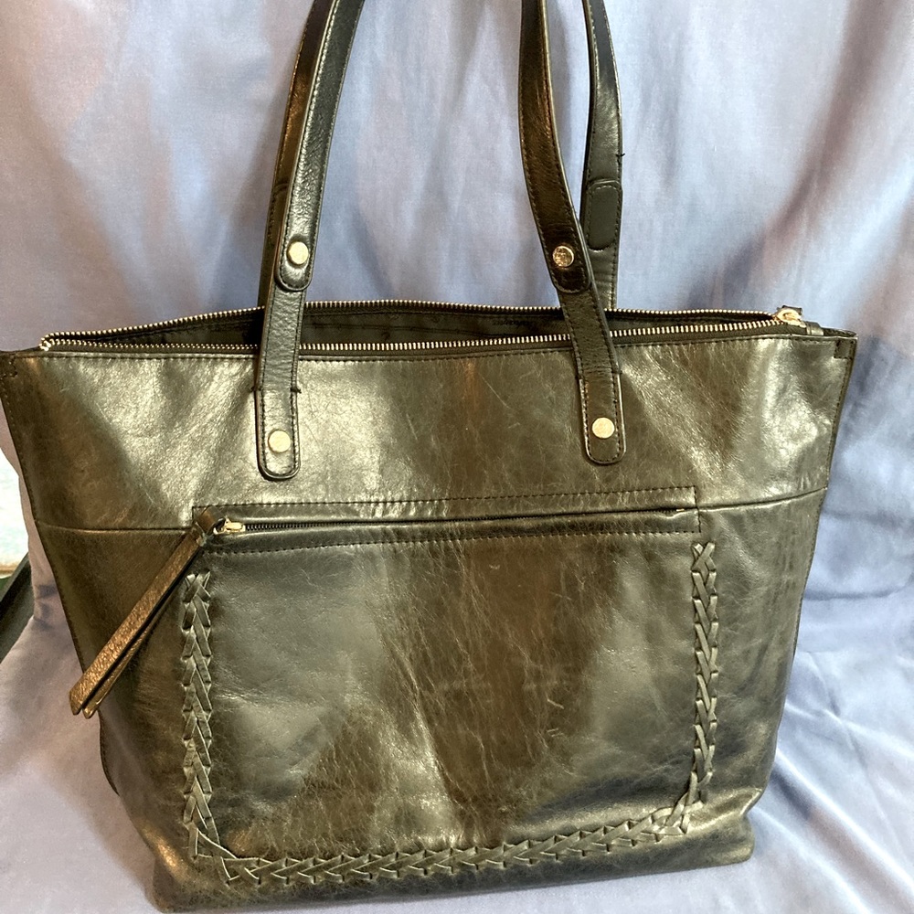 Black leather purse
